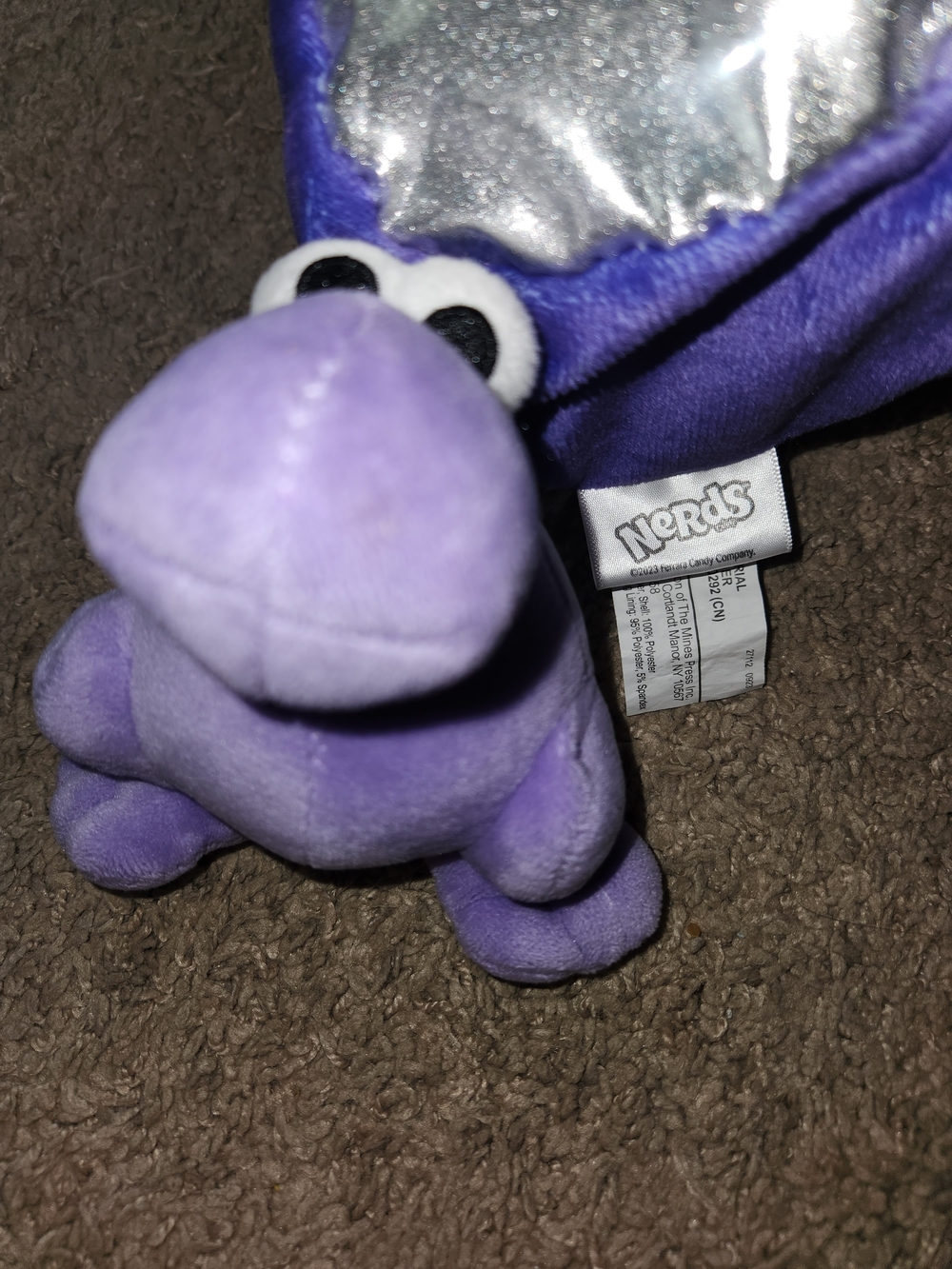 Nerds Candy Pink And Purple Plush Pillow With Purple Nerd - Picture 2 of 4
